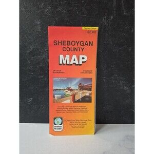 Sheboygan County Map Vintage